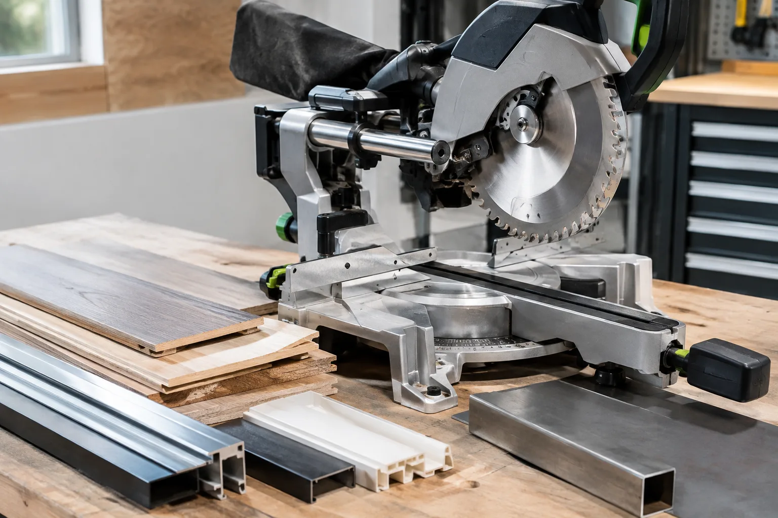 Materialgerecht schneiden mit der Kappsaege: Holz, Laminat, Kunststoff und Metall